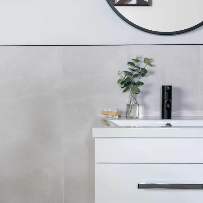 Bercy Light Grey Concrete Effect Matt Ceramic Wall Tile