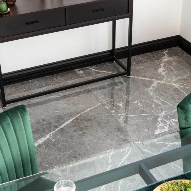 Blu Del Belgio Clay Large Polished Marble Effect Porcelain Tile