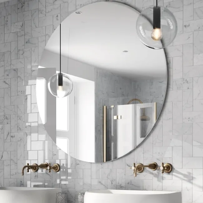 Carrara White Marble Effect Gloss Brick Wall Tile