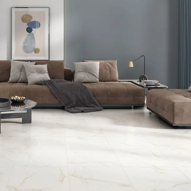 Carrara Gold Marble Effect Matt Ceramic Floor Tile