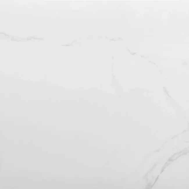 Carrara White Gloss Marble Effect Rectified Vitrified Ceramic Floor Tile