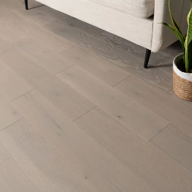 Delamere Light Grey Brushed Oak Engineered Wood Flooring 13x150mm Oiled