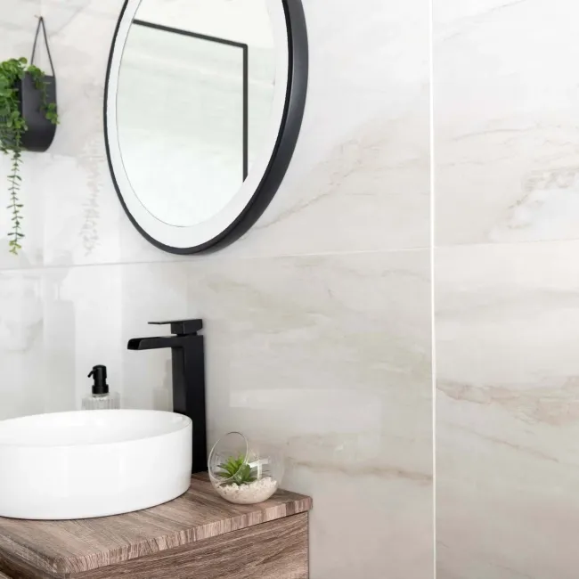 Delicatto White Marble Effect Polished Porcelain Wall and Floor Tile