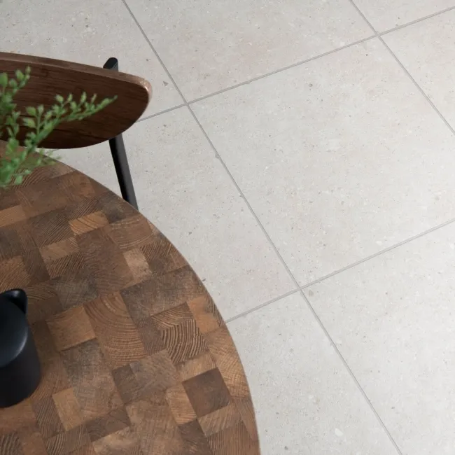 Flakestone Greige Concrete Effect Matt Porcelain Floor Tile