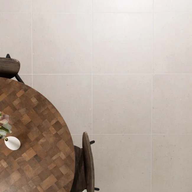 Flakestone Cream Concrete Effect Matt Porcelain Floor Tile