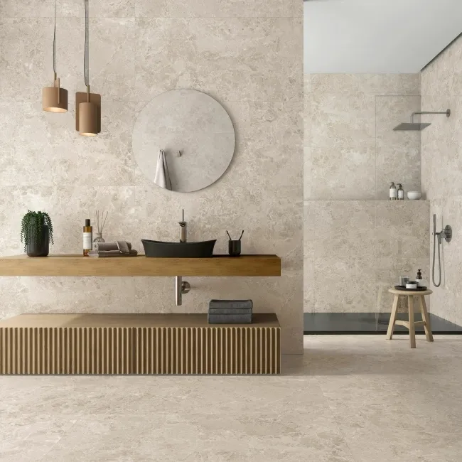 Roca Marais Ivory Marble Effect Matt Large Porcelain Tile