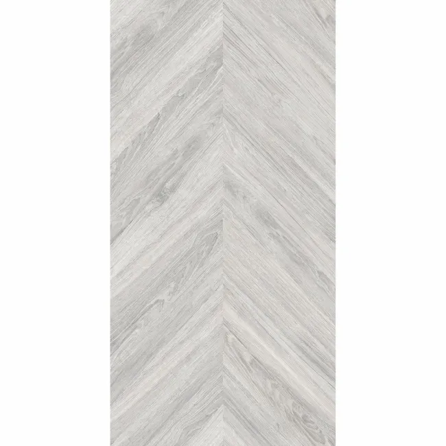 Loire Pearl Grey Matt Chevron Wood Effect Porcelain Floor Tile