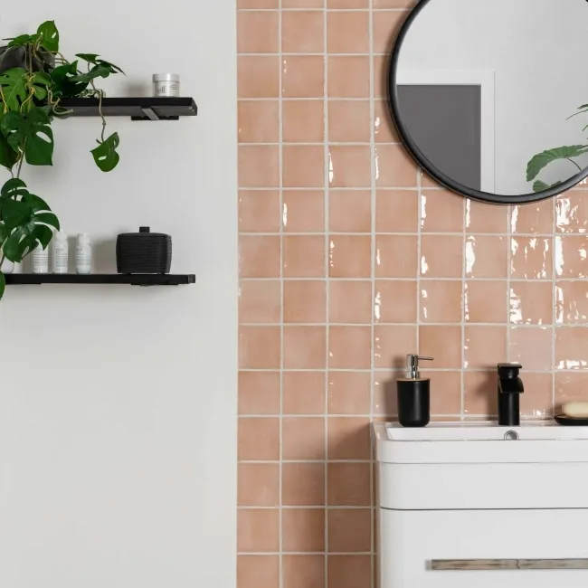 Manacor Blush Pink 100x100mm Wall Tile