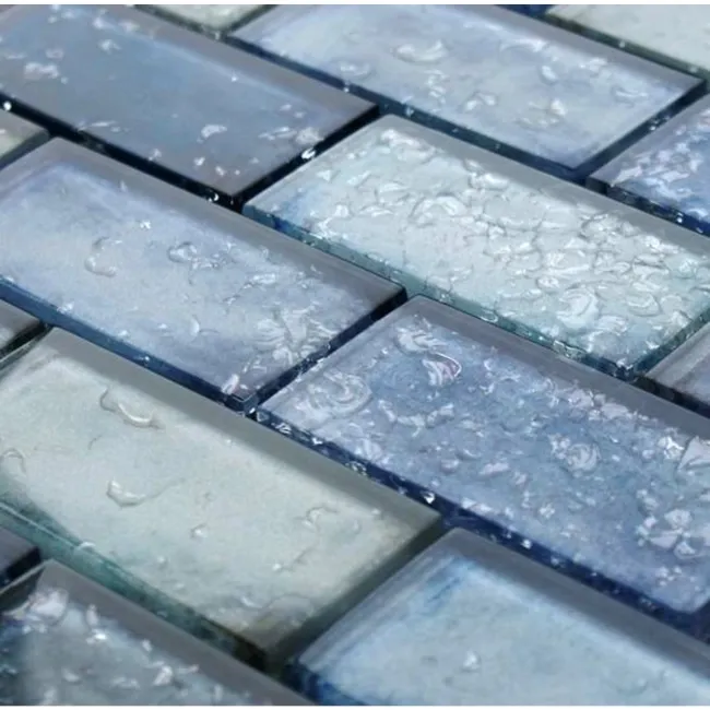 Raindrop Blue Glass Mosaic 300x300