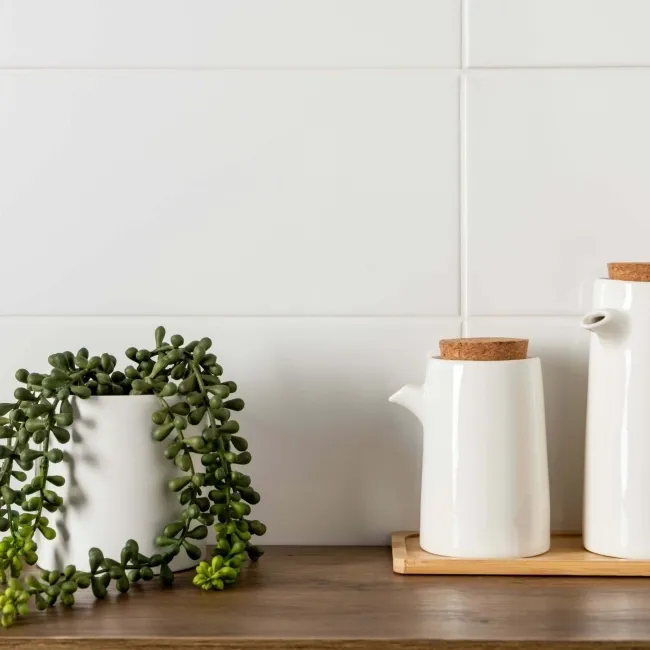 Rubik Flat White Gloss Ceramic Wall Tile