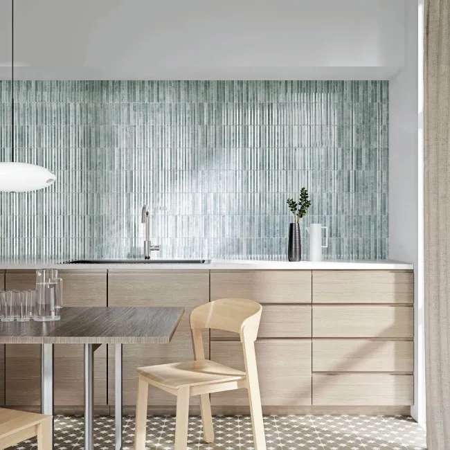 Rubik Green Kit Kat Effect Gloss Ceramic Wall Tile