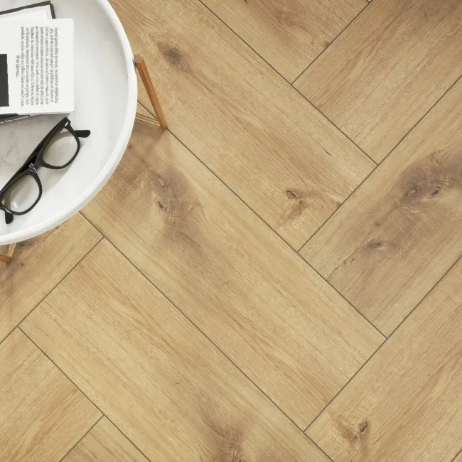 SandWood Dark Oak Wood Effect Matt Porcelain Floor Tile