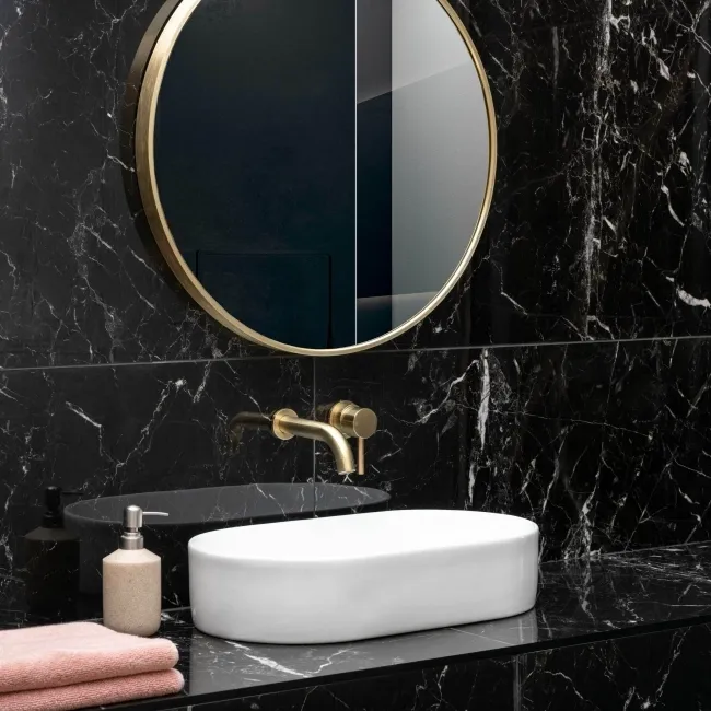 Sky Black Marble Effect Polished Porcelain Wall and Floor Tile