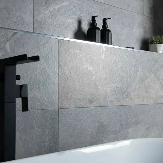 Tuscan Dark Grey Stone Effect Matt Ceramic Wall Tile