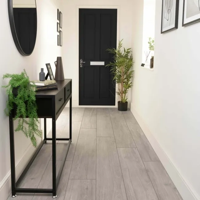 Verbier Grey Large Wood Effect Anti-Slip Matt Porcelain Floor Tile