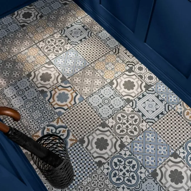 Windsor Multi Patterned Matt Porcelain Wall and Floor Tile