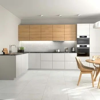 Mustang White Slate Effect Matt Porcelain Floor Tile