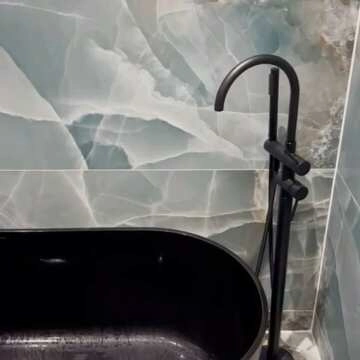 Onyx Marble Effect Turquoise Green Polished Porcelain Wall and Floor Tile