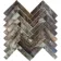Solar Herringbone Bronze Glass Mosaic