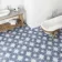 Supernova Star Blue Patterned Matt Vitrified Ceramic Floor Tile