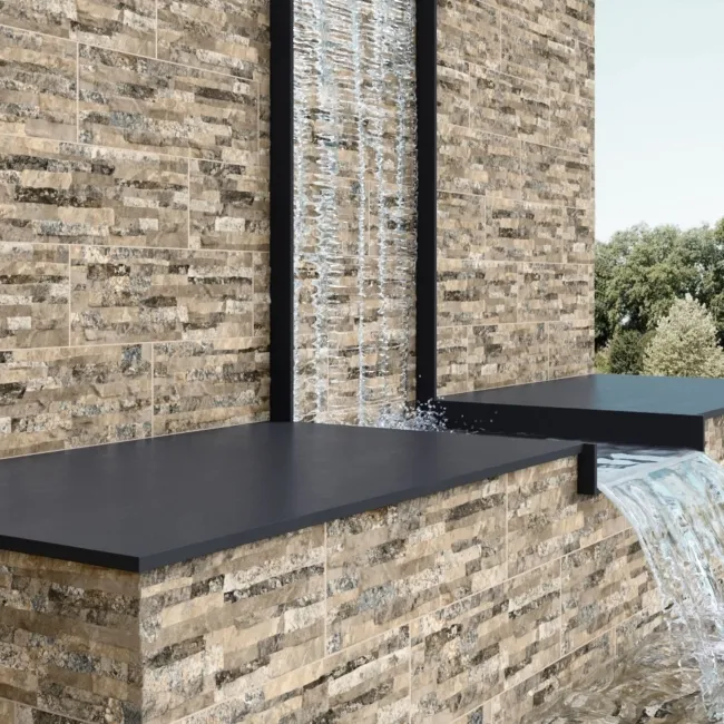 Ruy Stone Beige Dry Wall Effect Ceramic Wall Cladding Tile