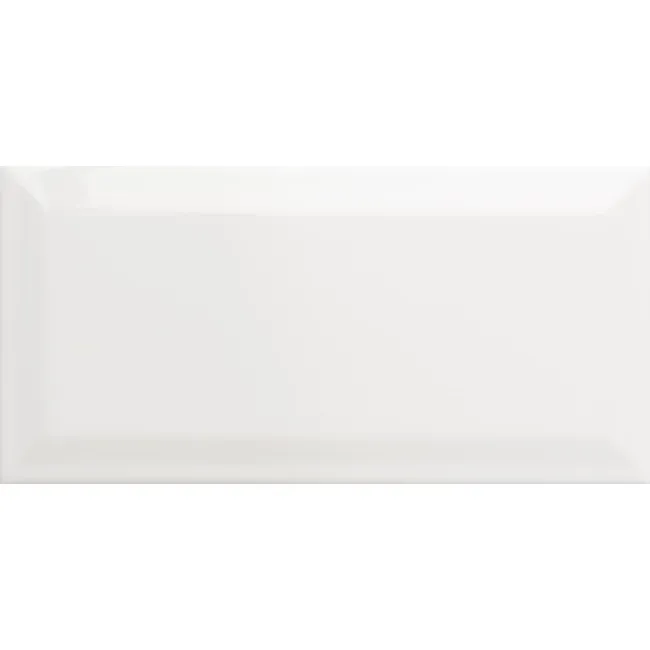 Metro Bevelled Victorian Off White Gloss Ceramic Wall Tile