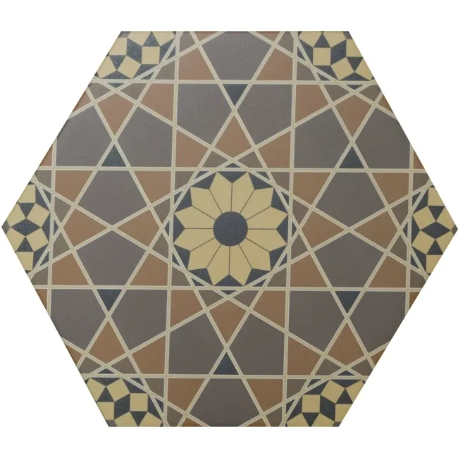 Andalucia Hexagon Patterned Porcelain Wall And Floor Tiles