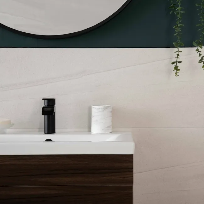 Burlington Stone Effect White Matt Ceramic Wall Tile