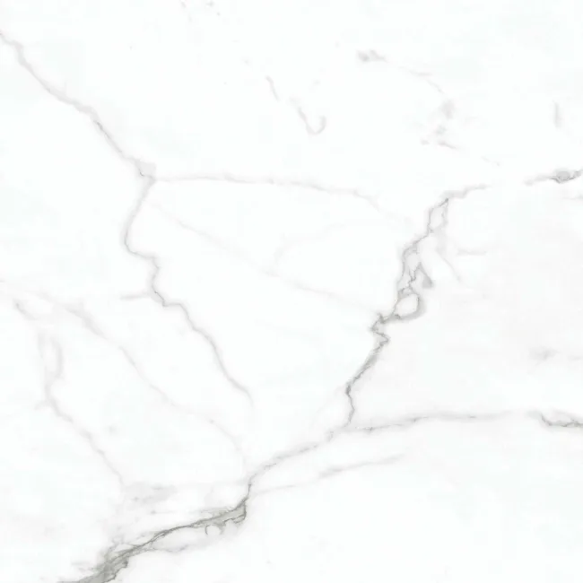 Carrera White Marble Effect Rectified Matt Porcelain Floor Tile