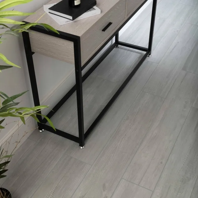 Copenhagen Snow Rectified Matt Wood Effect Porcelain Floor Tile