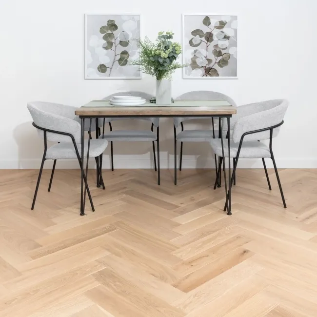 Delamere Herringbone Modern Oak Engineered Wood Flooring 13mm Oiled