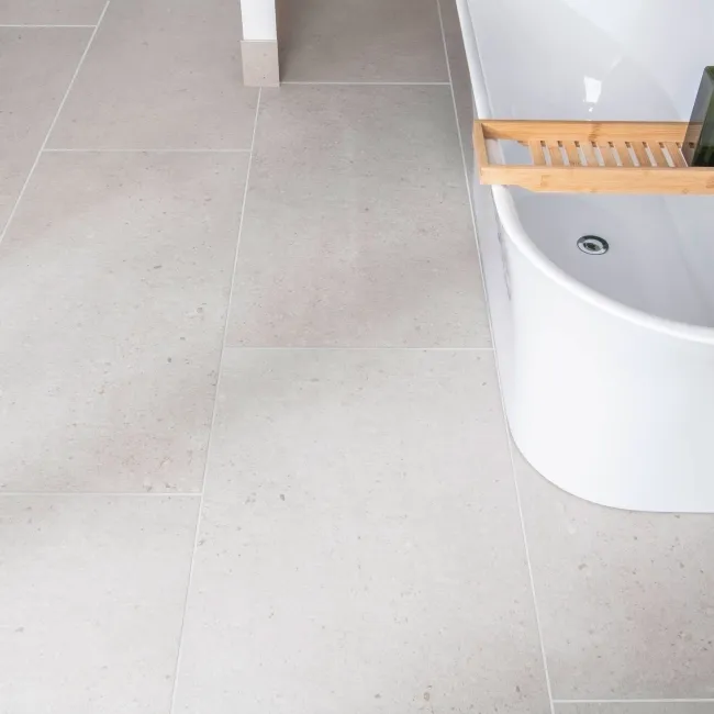 Flakestone Cream Concrete Effect Matt Porcelain Wall and Floor Tile