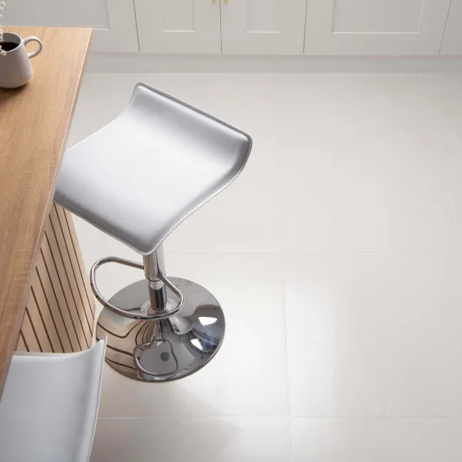Galaxy Arctic White Stone Effect Semi Polished Porcelain Tile 