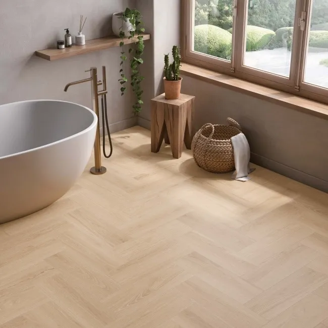 Gironde Ivory Oak Wood Effect Matt Porcelain Floor Tile