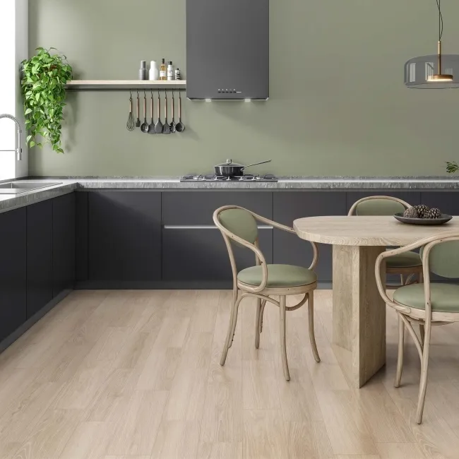 Gironde Ivory Oak Wood Effect Matt Porcelain Floor Tile