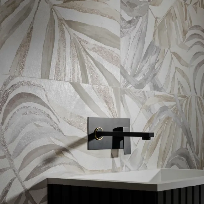 Idyllic Floral Art Decor Matt Large Ceramic Wall Tile