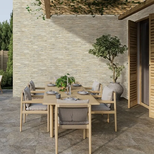 Kabil Cream Drywall Effect Ceramic Wall Cladding Tile