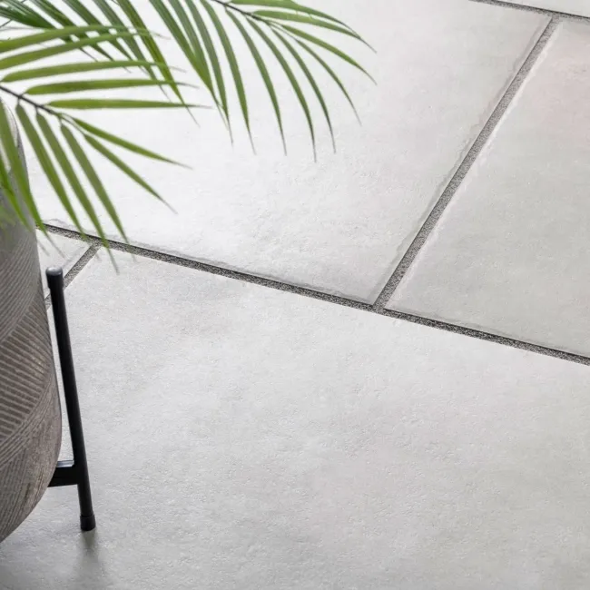 Kingsbury Grey Rustic Edge Stone Effect Porcelain Outdoor Slab