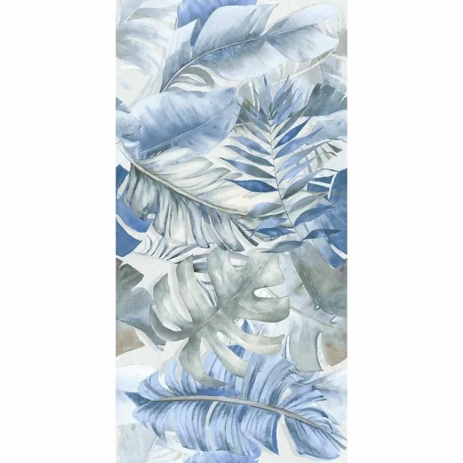 Lifefull Blue Floral Decor Matt Porcelain Wall Tile