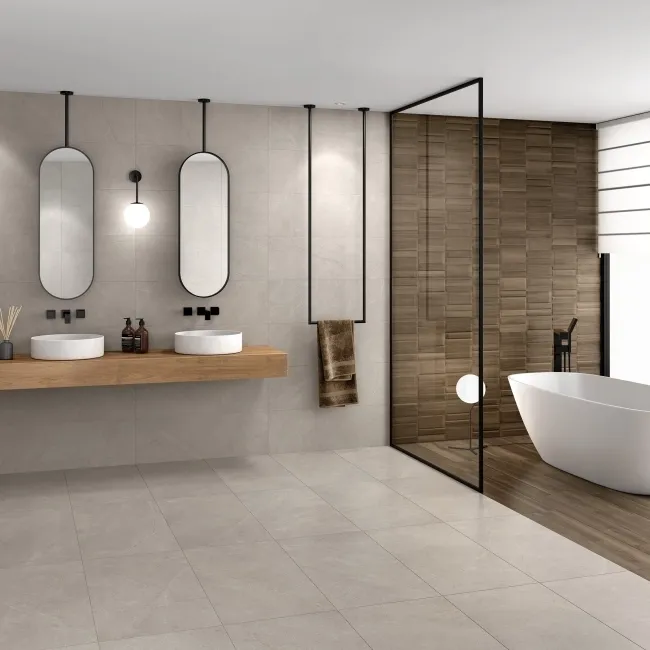 Nogal Block Decor Dark Brown Wood Effect Matt Ceramic Wall Tile