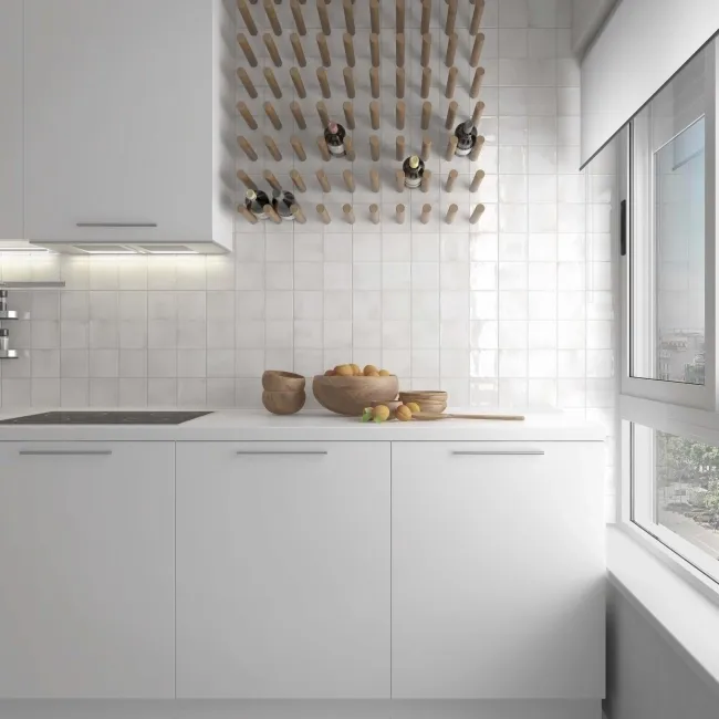 Manacor White 100x100mm Wall Tile