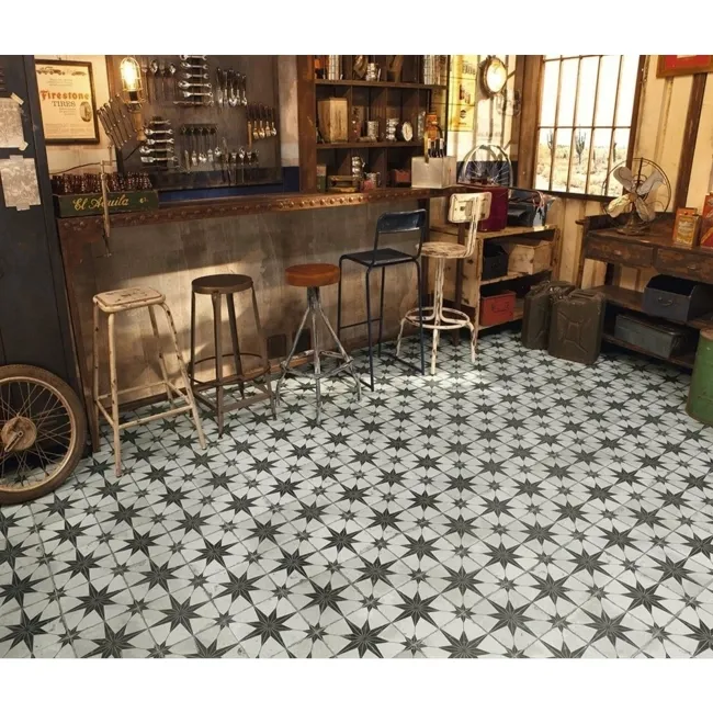 Metropolis Star Black Wall and Floor Tiles