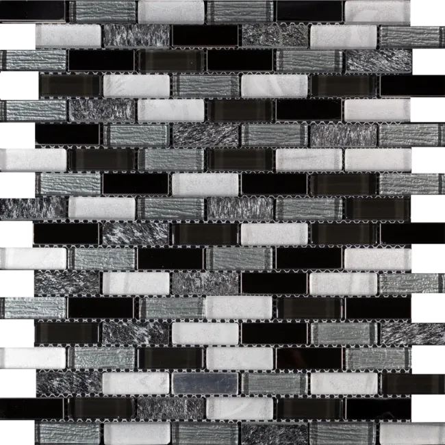 Mountain Grampian Grey Glass Mosaic 300x300