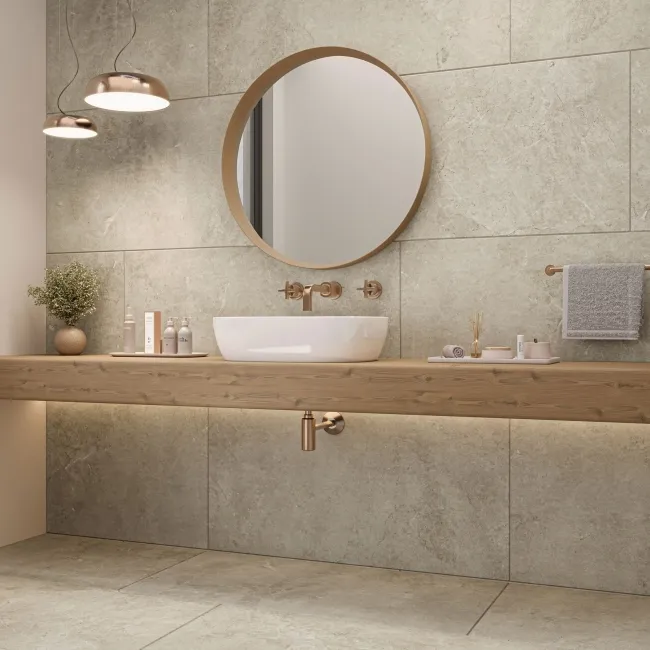Baltico Beige Stone Effect Porcelain Wall & Floor Tile