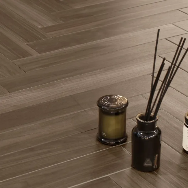Nogal Dark Brown Wood Effect Matt Porcelain Floor Tile