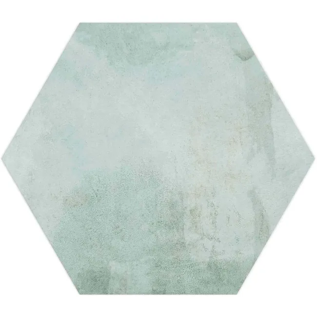 Oasis Aquamarine Hexagon Matt Porcelain Wall and Floor Tile