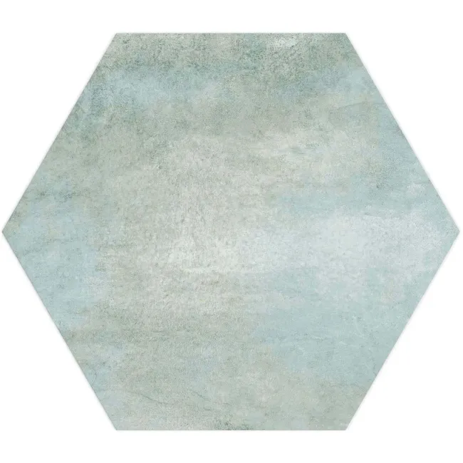 Oasis Aquamarine Hexagon Matt Porcelain Wall and Floor Tile