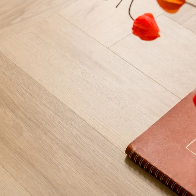 Paris Natural Light Oak Herringbone Luxury Click Vinyl Flooring 5mm