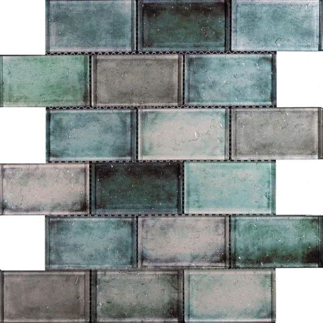 Raindrop Green Glass Mosaic 300x300