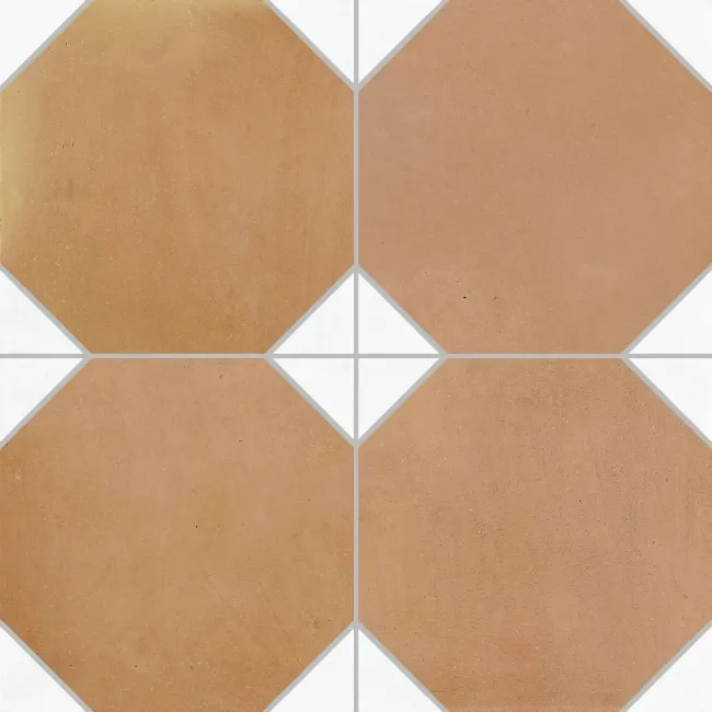 Dover Light Terracotta Effect White Matt Porcelain Tile